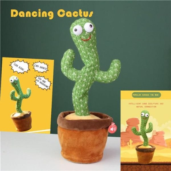 Rechargeable Dancing Cactus Singing Plush Toy